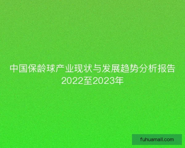 中国保龄球产业现状与发展趋势分析报告2022至2023年